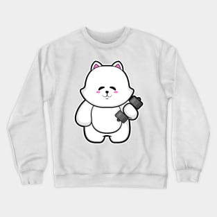 Cat at Fitness with Dumbbell Crewneck Sweatshirt